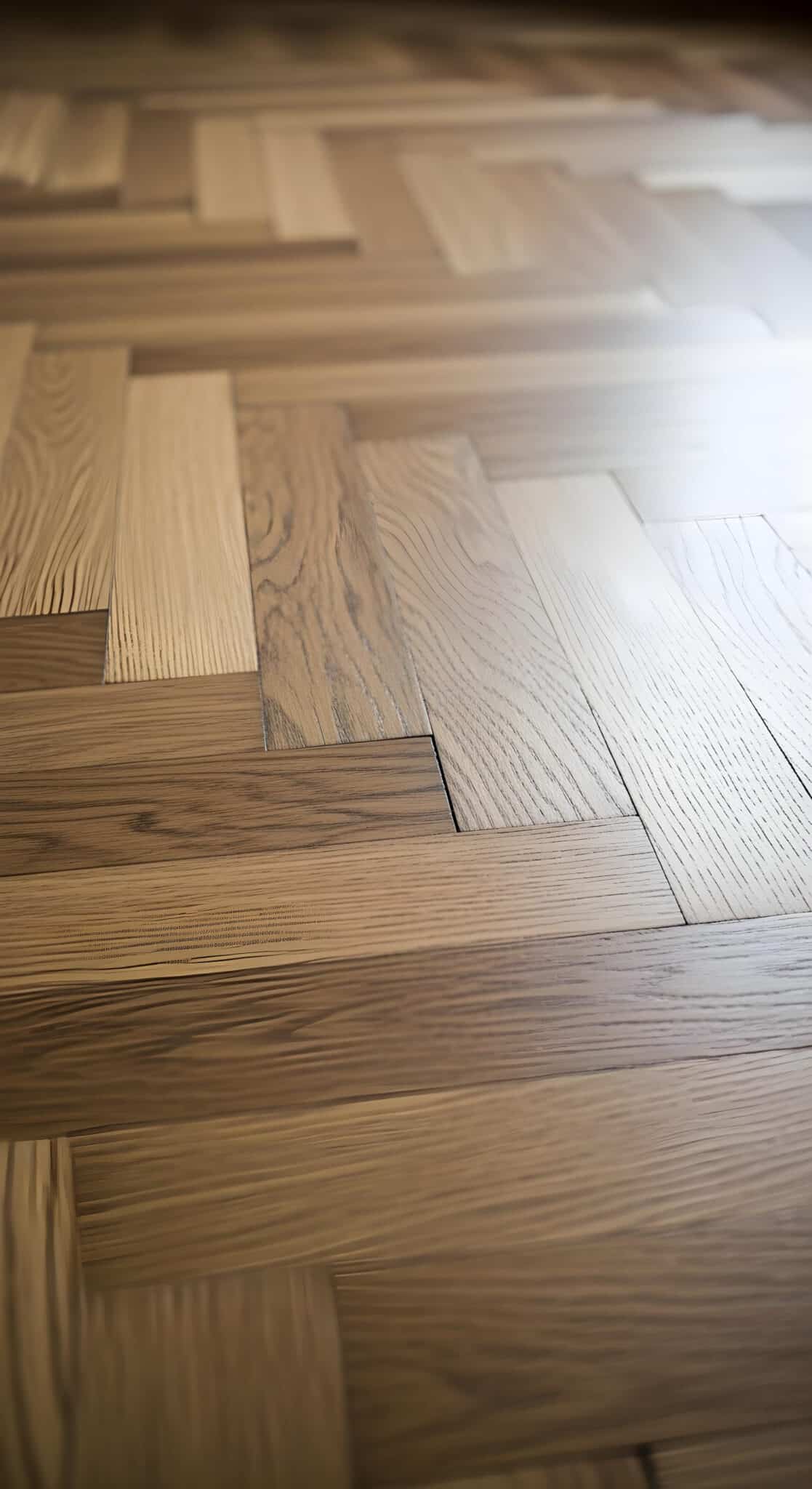 Parquet bois — pose à chevrons